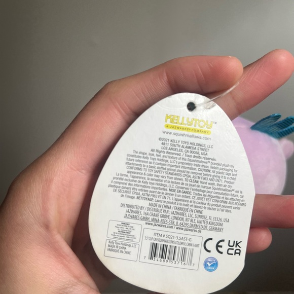 Original Squishmallows  Monica Clip on clip Kellytoy purple tiny clip on - Picture 3 of 10